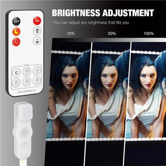 Led Vanity Mirror Lights Kit, 13ft/4M 240 LEDs Make-up Vanity Mirror - Picture 4 of 7